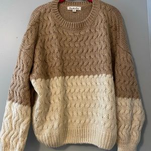 Vine & Love beige and cream knit sweater